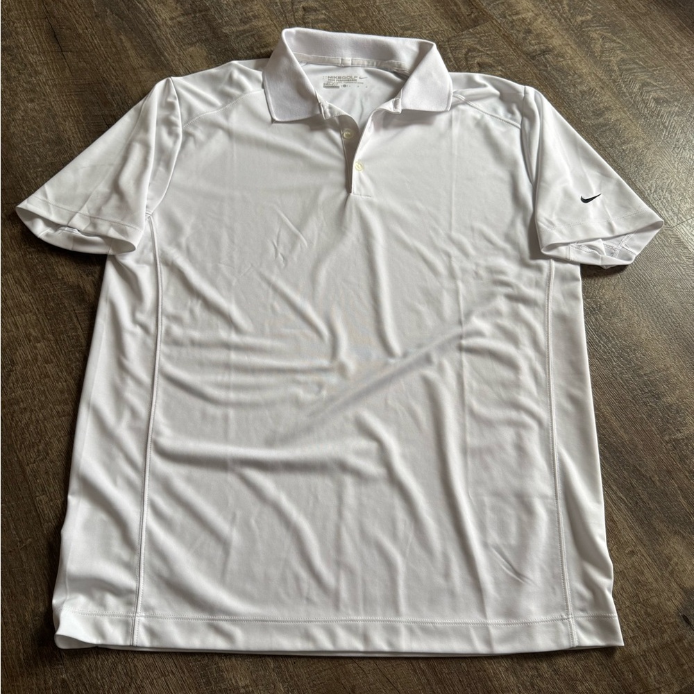 Nike Tour Performance Dri Fit Men's White Polo Shirt Size Large